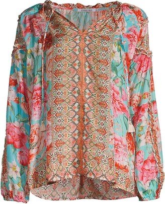 Johnny Was, Plus Size Rose Silk Blouse