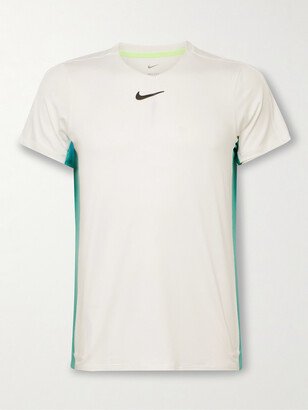 Nike Tennis Court Advantage Slim-Fit Logo-Print Dri-FIT Mesh Tennis T-Shirt-AA