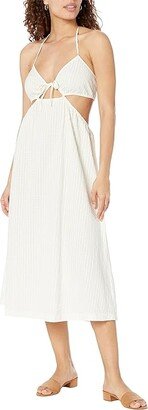 Bluebottle Cutout Midi Dress in Sheersucker (Lighthouse) Women's Swimwear