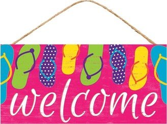 Summer Signs, Flip Flop Welcome Sign, Wreath 12.5