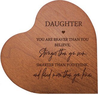 Engraved Wood Heart | Mother Daughter Gift From Mom & Dad Shelf Decorations Sacred