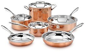 Copper Tri Ply 10 Piece Cookware Set