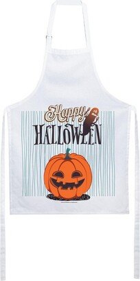 USA Happy Halloween Classic Jack O Lantern White Apron