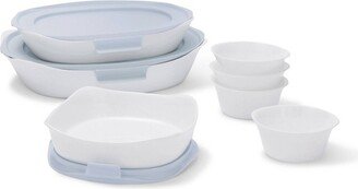 DuraLite Glass Bakeware, 10pc Set, Baking Dishes or Casserole Dishes, and Ramekins, Assorted Sizes (with Lids)