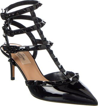 Rockstud Caged 65 Patent Ankle Strap Pump-AF