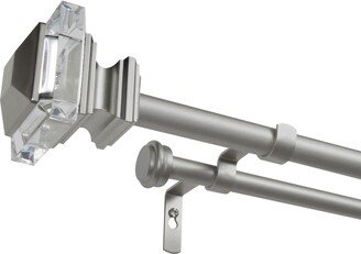 ATI Home Prism Double Curtain Rod and Finial Set