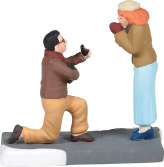 Christmas in The City Village Accessories Will You Marry Me Figurine