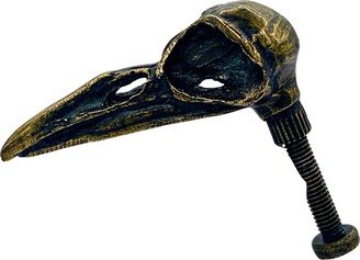 Crow Skull Cabinet Knob Made in Nyc Bronze Ox Plated Blue Bayer Design