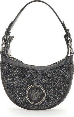 Versace Mini Hobo Bag With Crystals