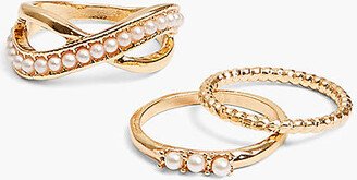 Pearlized Stacked Rings 3-Pack