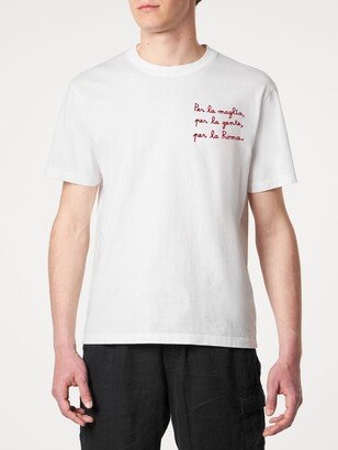 Man T-shirt With Per La Maglia, Per La Gente, Per La Roma Embroidery As Roma Special Edition