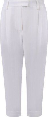 Pleated Straight Leg Pants-AA