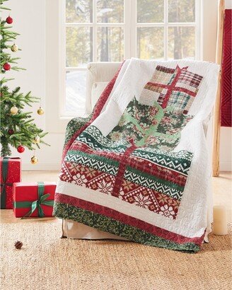 Festive Presents Patchwork Throw, 50 x 60