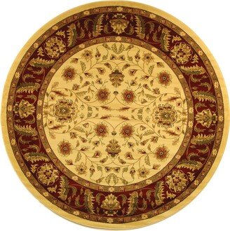 Lyndhurst Ivory and Red 8' x 8' Round Area Rug