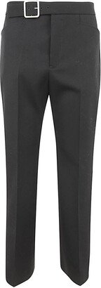 Fitted Cropped Pant With Flared Hem