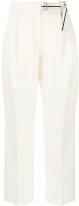 Belted Straight-Leg Trousers-AB