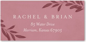 Address Labels: Pressed Leaves Address Label, Purple, Address Label, Matte