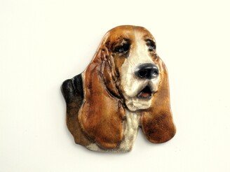 Wooden Magnet Basset Hound Dog, Kitchen Decor, Wooden Animal, Gift For Dog Lover, Fridge Magnets, Carved