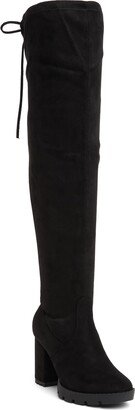 TOP GUY SHOES Ridge Lug Sole Over the Knee Boot