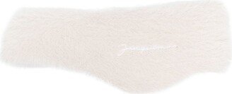 Embroidered-Logo Textured-Finish Headband