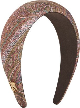 Paisley-Print Silk Headband-AA