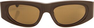 AQS Valentina 55mm Polarized Oval Sunglasses