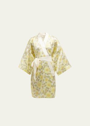 Mimi Silk Floral-Print Robe