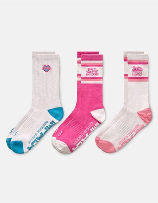 IMPALA ROLLERSKATES x Barbie 3 Pack Womens Crew Socks