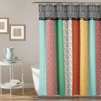 Geometric Boho Patch Shower Curtain
