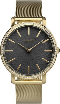 Women's Transcend Celestial 34mm Watch - Gold-Tone Bracelet Black Dial Gold-Tone Case