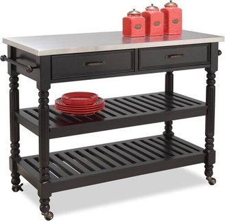 Savannah Kitchen Cart Wood - Black