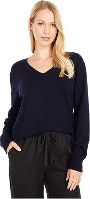 Weekend V-Neck Cashmere Sweater (Coastal) Women's Clothing