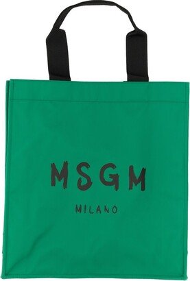 Logo Printed Top Handles Tote Bag-AB