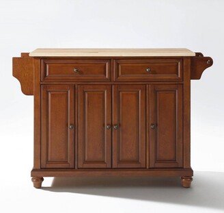 Cambridge Natural Wood Top Kitchen Island Cherry