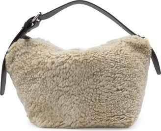 Shearling Zipped Shoulder Bag