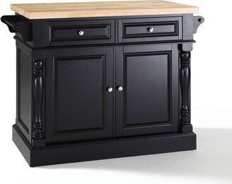 Oxford Butcher Block Kitchen Island Black