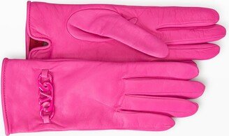 VLOGO Chain Lambskin Gloves-AA