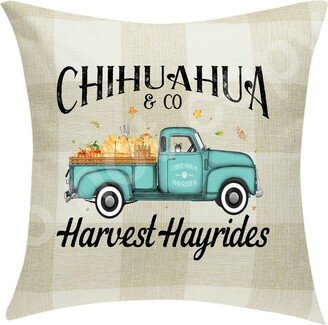 Chihuahua & Co. | Tri-Color Harvest Hayrides Pillow Cover Buffalo Plaid 18 X ~ Only