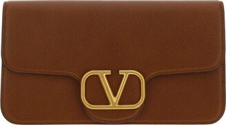 Small VLogo Foldover Top Messenger Bag