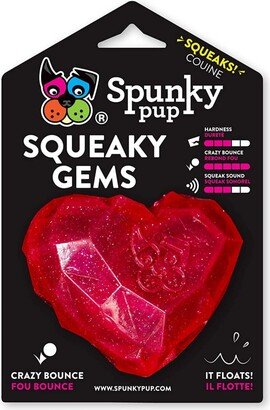 Spunky Pup Squeaky Gems Heart Dog Toy | Fun Squeak | Perfect Toys for Small to Medium Breeds