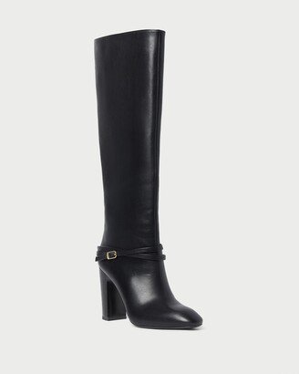 Solana Black Leather Tall Boot