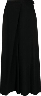 High-Waist Wool Maxi Skirt