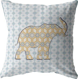 Amrita Sen Designs Amrita Sen Elephant Silhouette Indoor Outdoor Pillow-AA