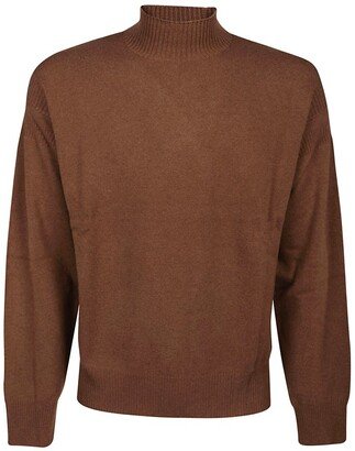 Funnel-Neck Knitted Jumper