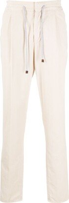 Tapered Corduroy Drawstring Trousers-AB