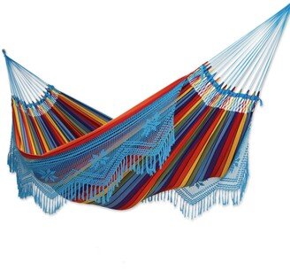 Handmade Artisanal Rainbow Cotton Hammock