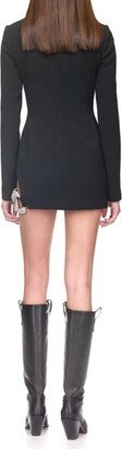 Cady turtle neck mini dress w/ 3D chain