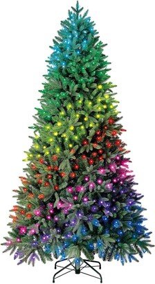 Evergreen Classics 7.5 ft Twinkly Pre-Lit Aspen Pine Quick Set Artificial Christmas Tree