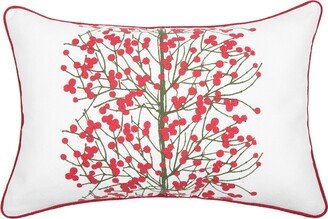 Berries Tree Printed Throw Pillow