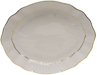 Golden Edge Oval Dish